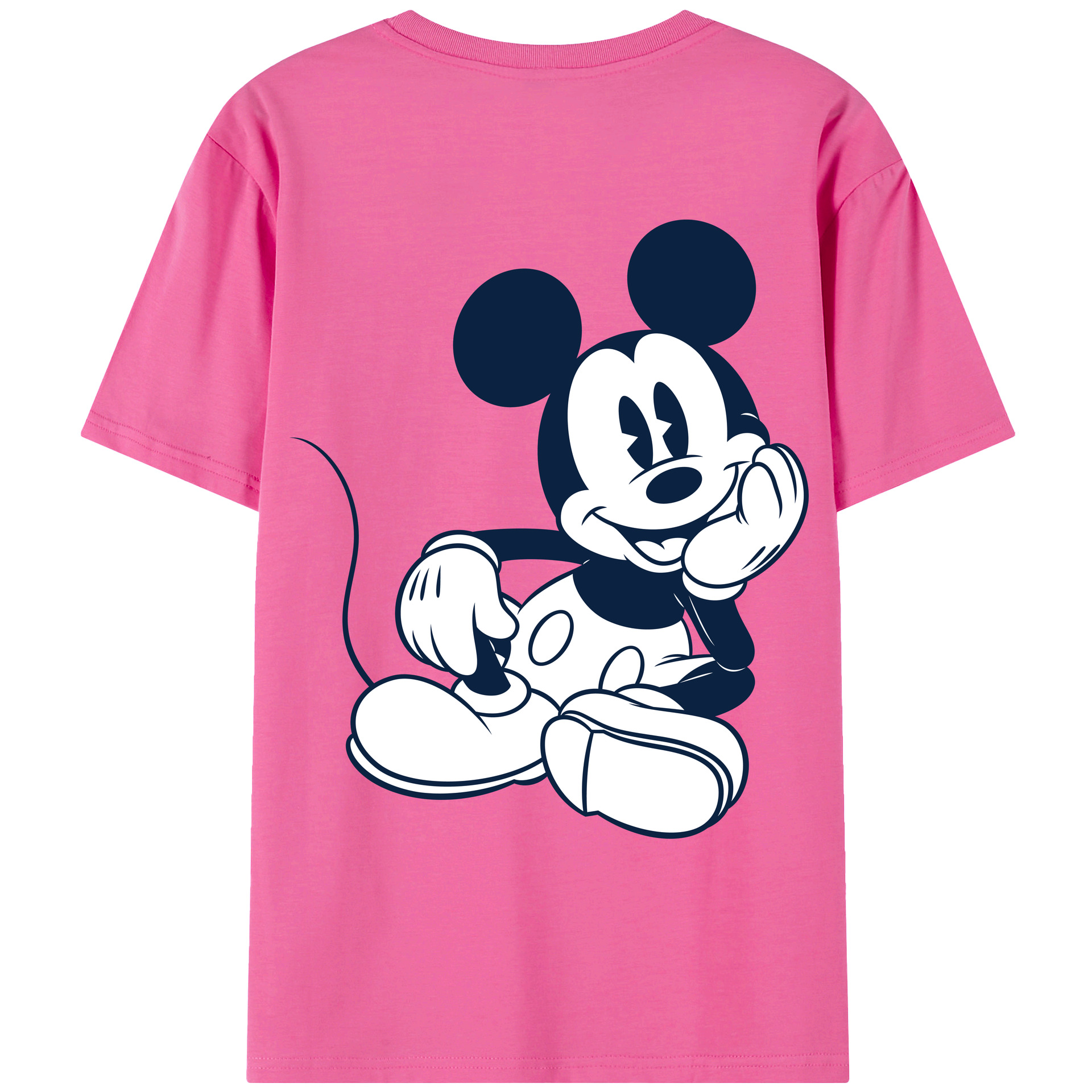 （画像用） ミッキーマウス Mickey Mouse レディース半袖Tシャツ(バックプリント)